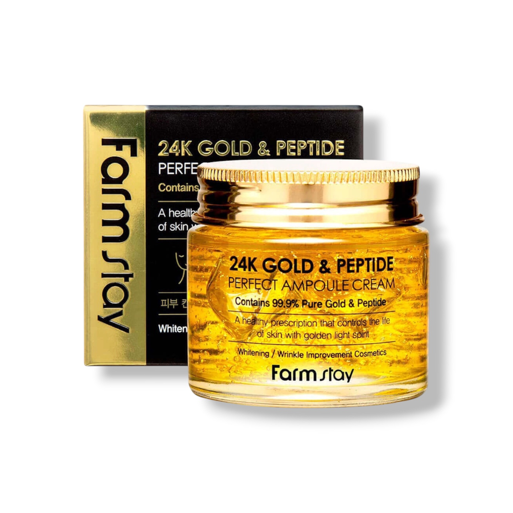 FARMSTAY 24K Zelta un peptīdu perfektais ampulas krēms, 80 ml